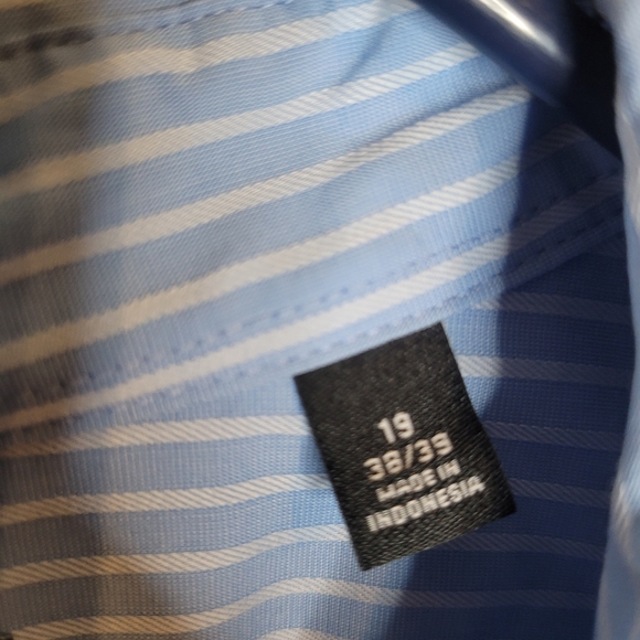 Shaquille O'Neil Shirt Mens Big Tall Button Down Blue Stripe Top Collared - Picture 6 of 9